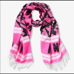 Victoria’s Secret Pink Graphic Flawless Blanket Scarf.